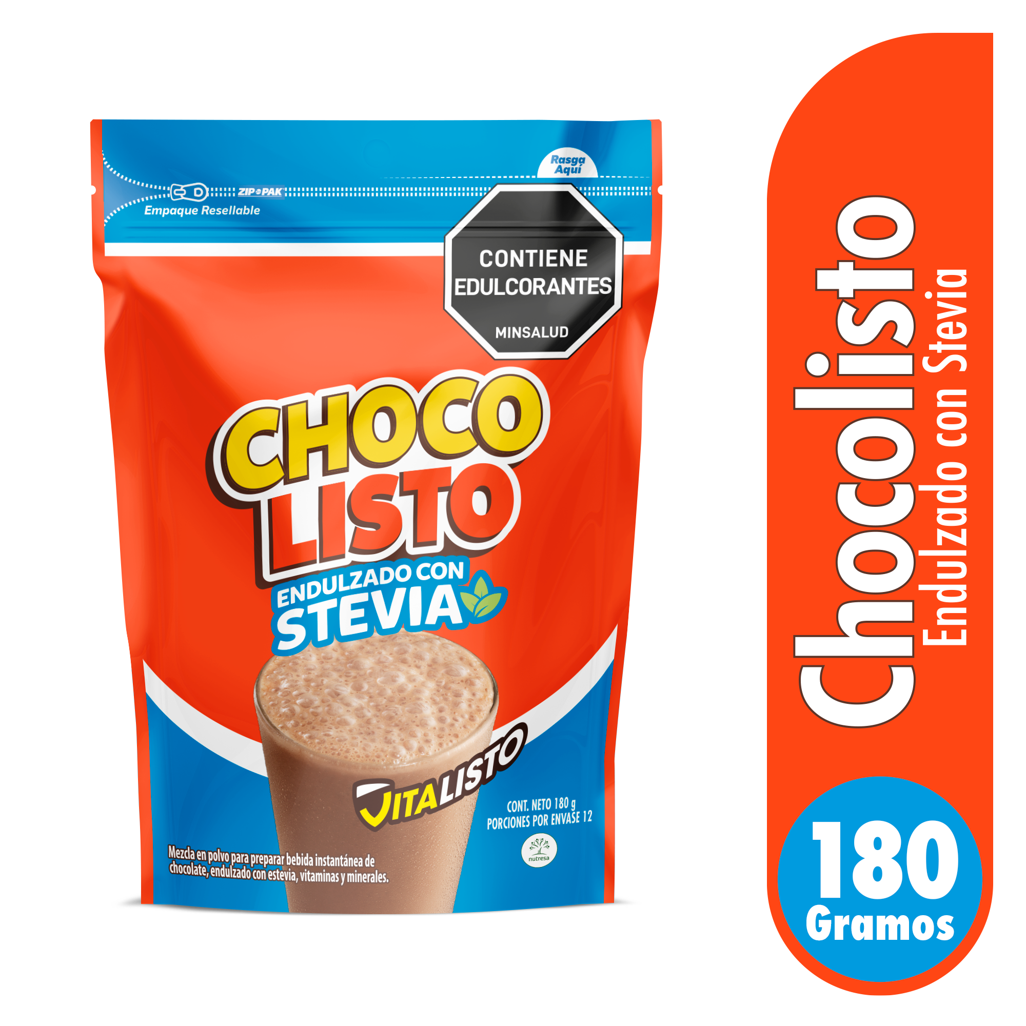 Chocolisto Stevia 180gr